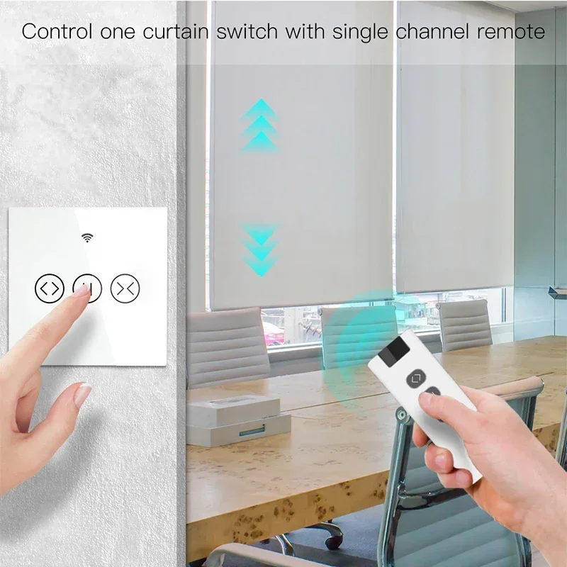 Mando a distancia RF433 de 9/1 canal para interruptor de cortina WiFi, módulo de persianas enrollables RF, emisor de accesorios de cortina alimentado por batería