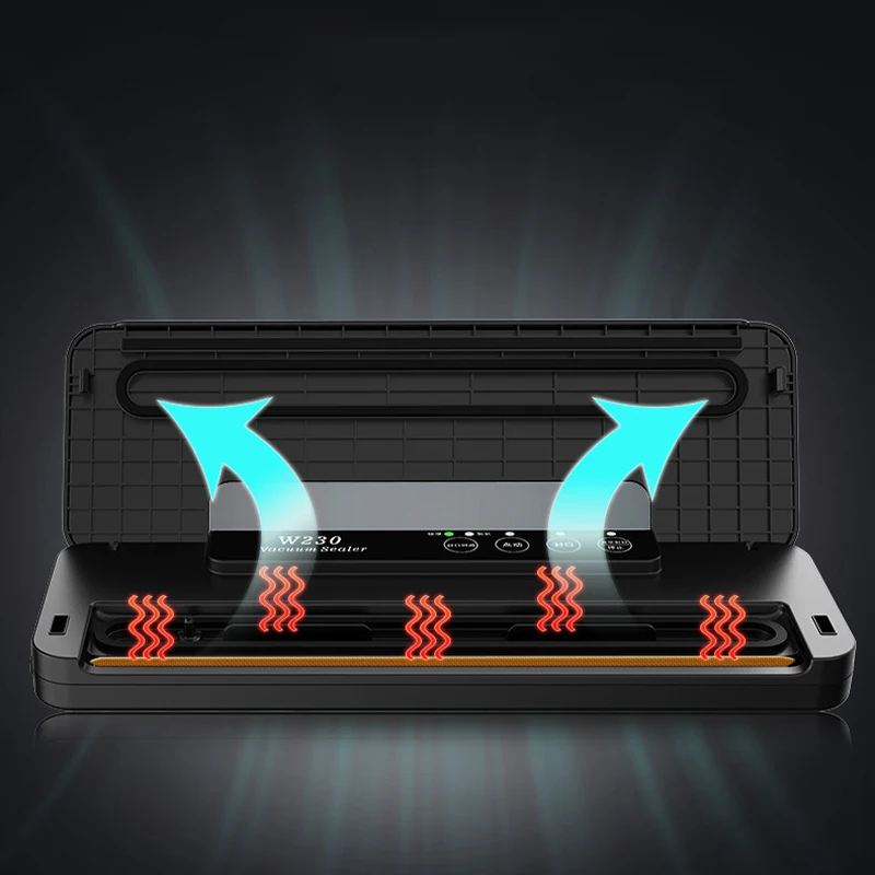 Vacuum Sealing Machine Small Household Food Vacuum Packaging Machine Kitchen Fresh-keeping Machine Wet Vacuum Plastic Sealing