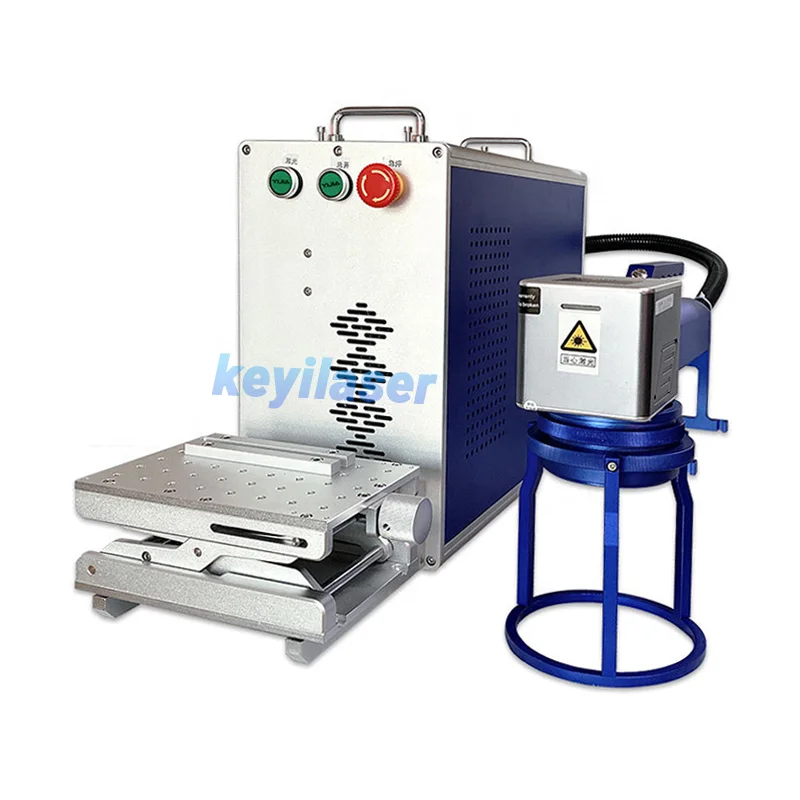 TLF KEYI 20w 30w 50w Portable  Marker Stainless Steel Handheld Mobile Mini Fiber  Engraving Machine Price