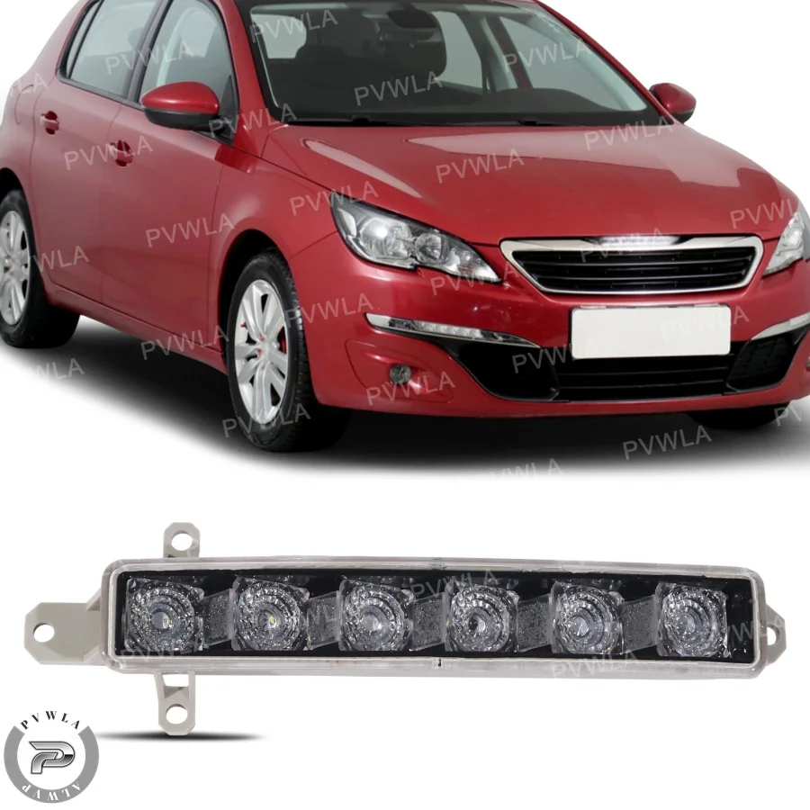 1 pc Black Front LED DRL Daytime Running Light Lamp For Peugeot 108 308 2014-2020/Grad Raid Partner Tepee Ranch 2008-2020 C1 C3