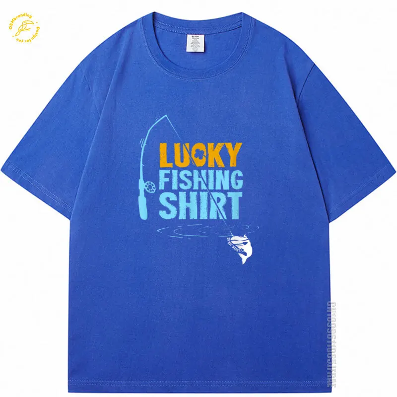 

This Is My Lucky Fishin T Shirt Fisherman's Favorite Artwork Tee Oversized T-Shirt Street Wear Aespa ماركات فخمة Short Sleeve