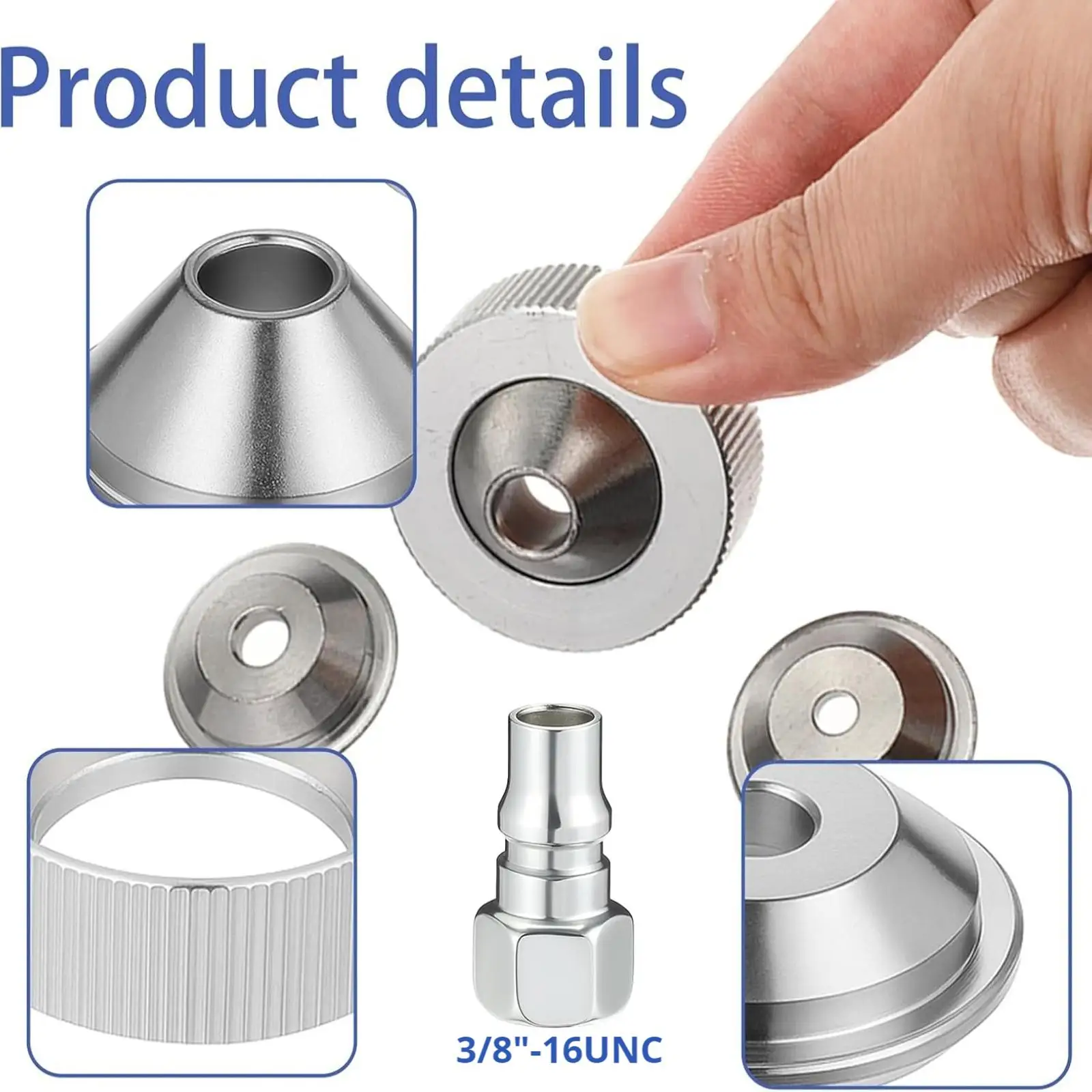 Adjustable Texture Sprayer Orifice Tip Kit Three Size Replacement Nozzles for Air Spray Painting