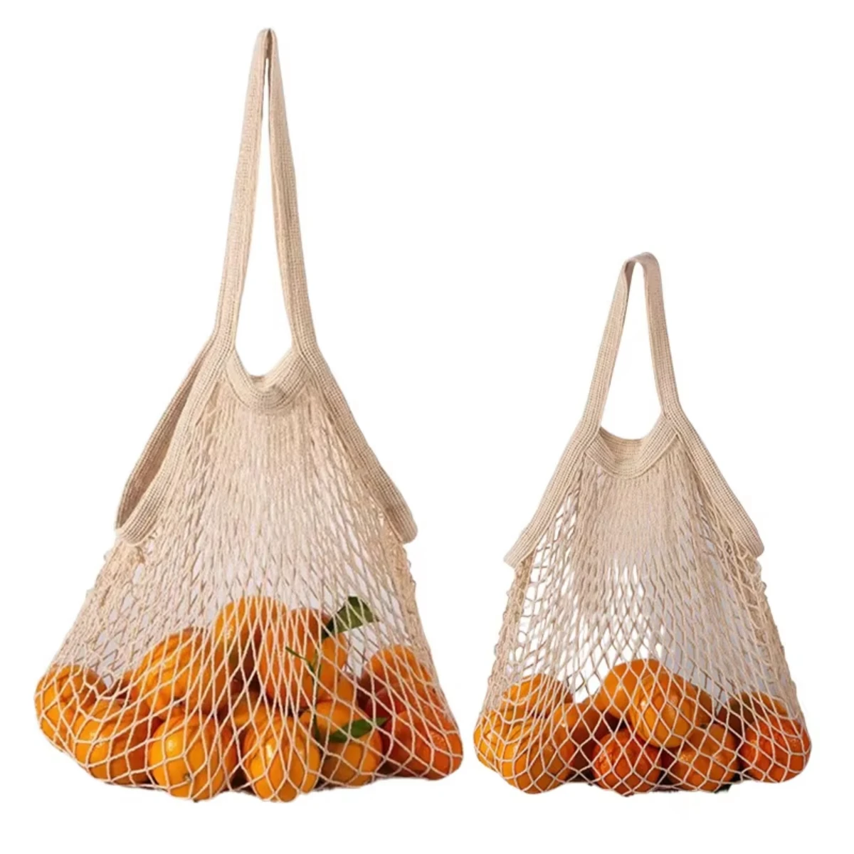 

Portable Reusable Washable Cotton Mesh Bags woven Grocery Bags for Fruits and Vegetables Foldable Mesh Bag for Supermarket