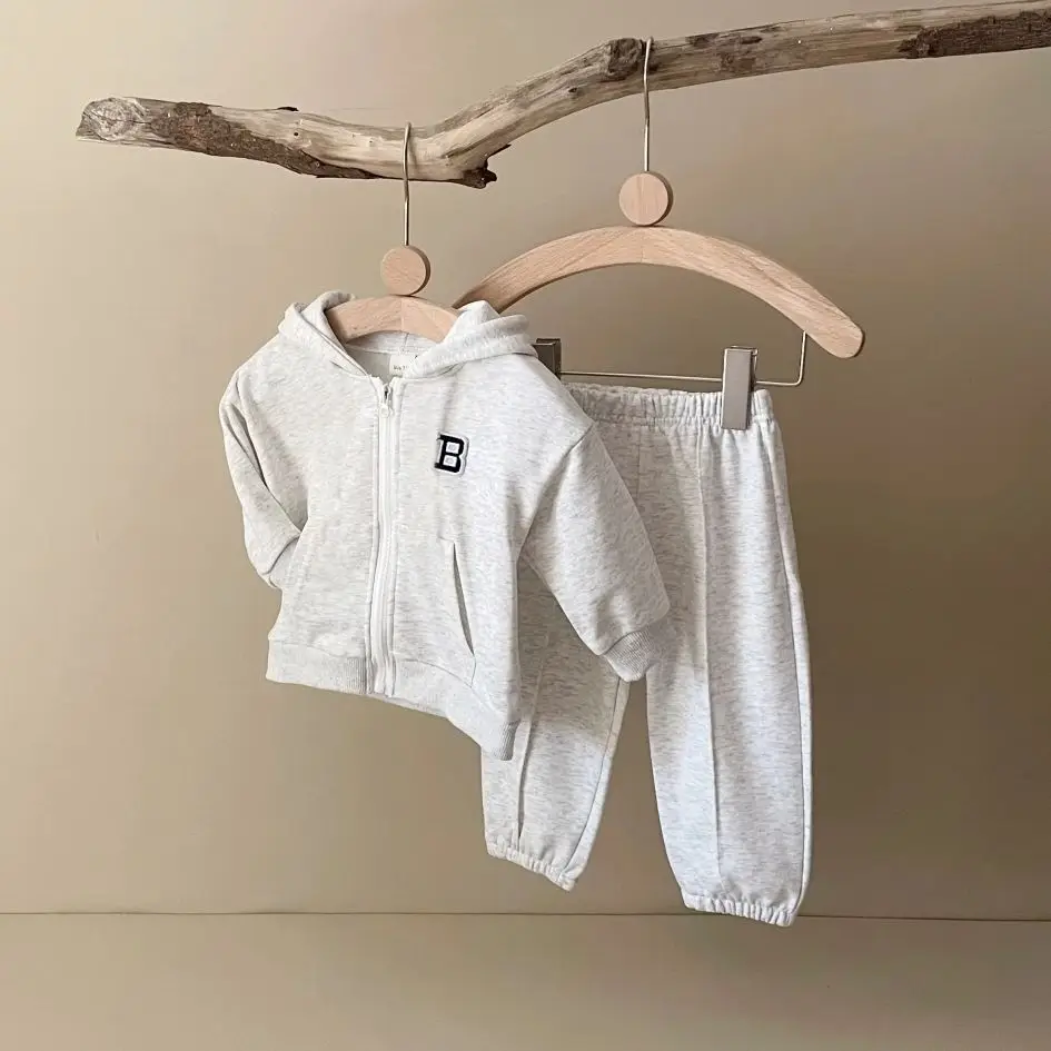 2PCS Baby Sets Newborn Casual Children Clothing Sports Hoodie 2024 Spring Autumn Boy Girl Cotton Long Sleeves 0-4Y Letter Print