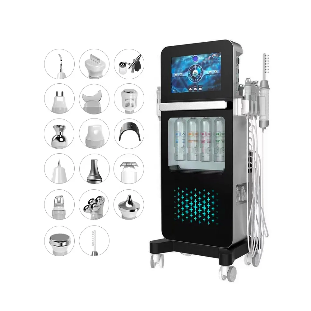 

Professional Beauty Device US/EU/UK/AU Plug 17 in 1 Facial Machine Aqua Peeling Skin Rejuvenation Dermabrasion Facial Machine
