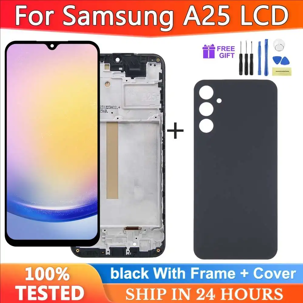 

TFT Quality Screen For Samsung A25 5G LCD A256B A256E A256U Display Touch Screen with Frame Digitizer Assembly