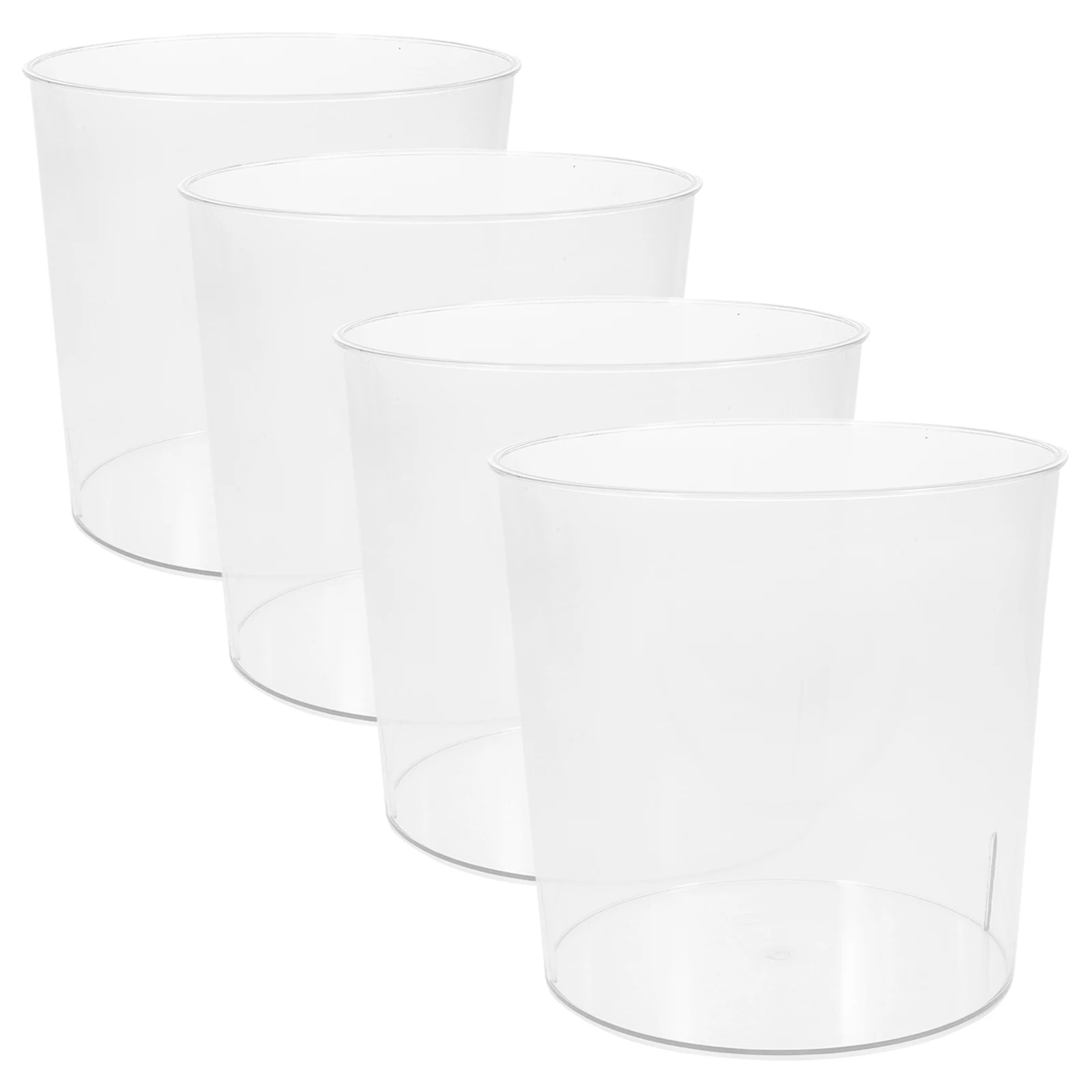 

4pcs Ice Bucket Transparent Reusable Plastic Portable Wine Beer Container Multifunctional Bar Supply For Home Party Restaurant