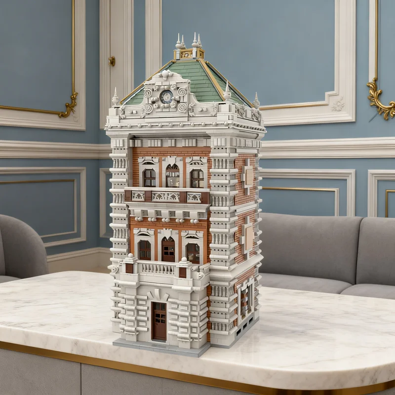 

10170 деталей MOC: Модульная модель библиотеки дворца, конструктор, игрушка-подарок, креативный коллекционный набор для демонстрации, премиум-класс для взрослых