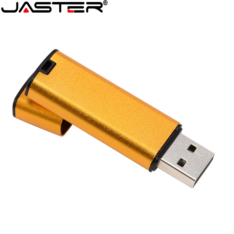 JASTER Gold Plastic USB Flash Drive 128GB High Speed ​​Black Pen Drive Free Keychain Creative Business Gift Memory Stick U Disk