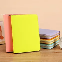 Recambio de carpeta de hojas sueltas con cremallera, libro de colección de tarjetas fotográficas, organizador de postales, diario, cuaderno, papelería escolar, A5, A6, B5