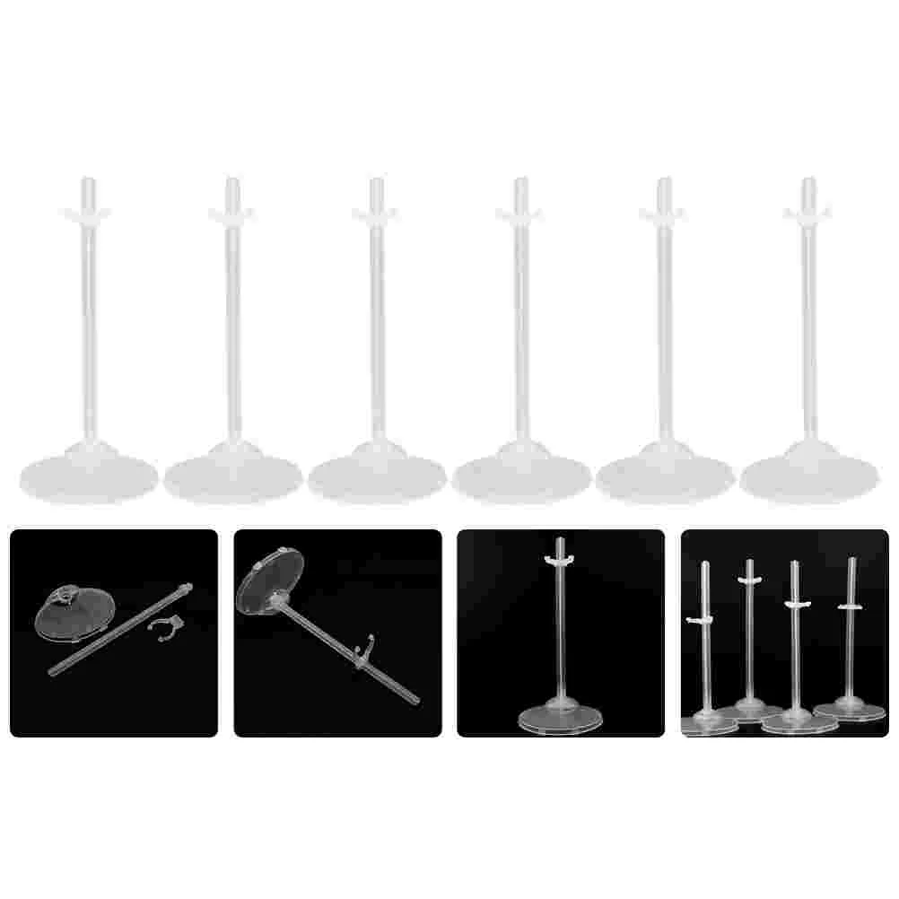 24 Pcs Transparent Stand Adjustable Dolls Figure Stands Figures Display Rack Support Dress