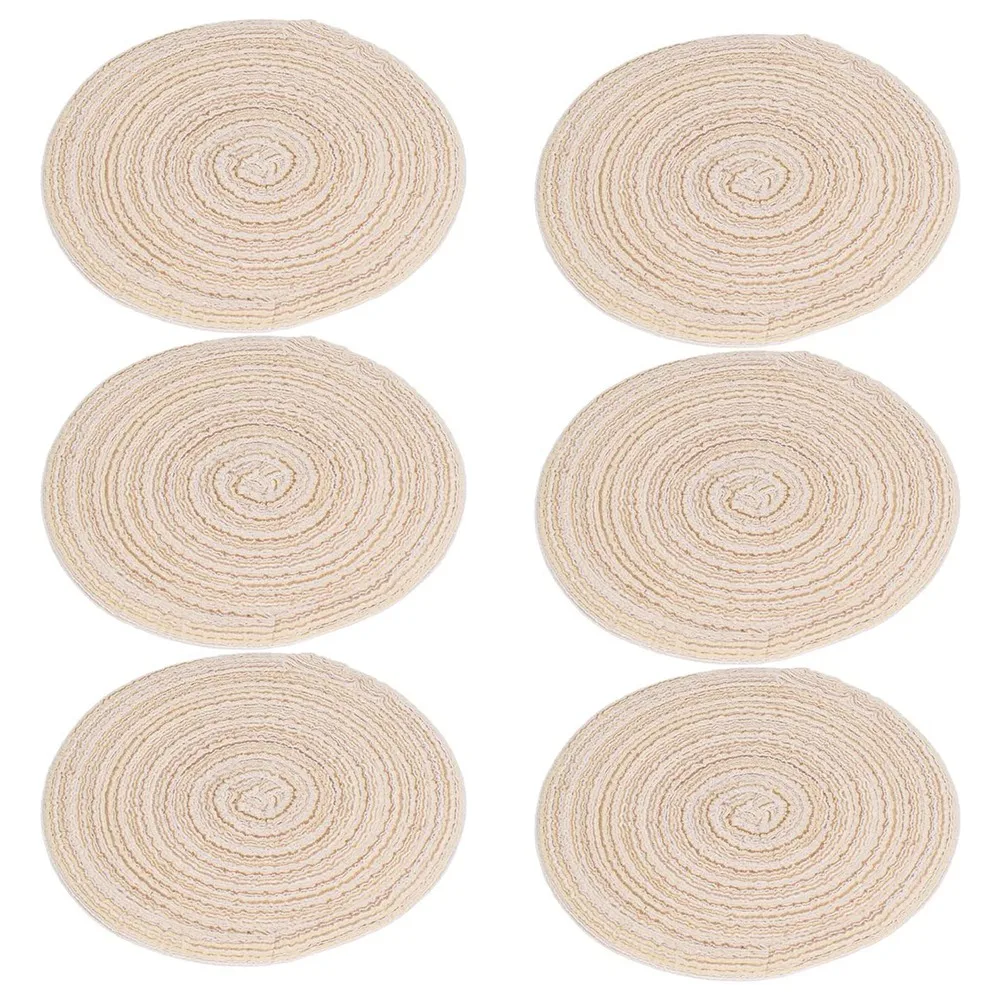 

6Pcs Pot Trivets Large Braided Woven Trivet Coaster, Cotton Thread Weave Cup Coaster Hot Pot Dish Trivet Pad Mat-ABGL