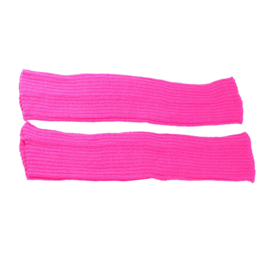 อุปกรณ์เสริมชุดปาร์ตี้ยุค 80 ถุงมือตาข่ายแบบไม่มีนิ้วประดับลูกไม้ สร้อยคอลูกปัดนีออน กระโปรงบัลเลต์ ผ้าคลุมขาสำหรับชุดแฟนซี