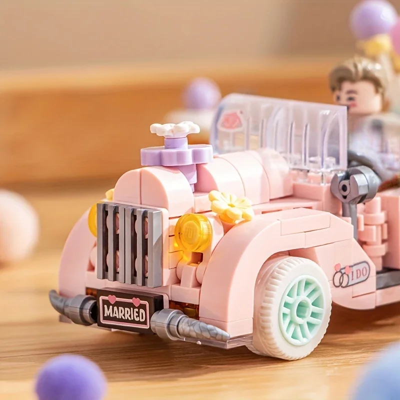 Get Your Cute Small Car-Assembly Small Particle Building Blocks Model Educational Toys, Wedding Decor, Christmas/Birthday Gift