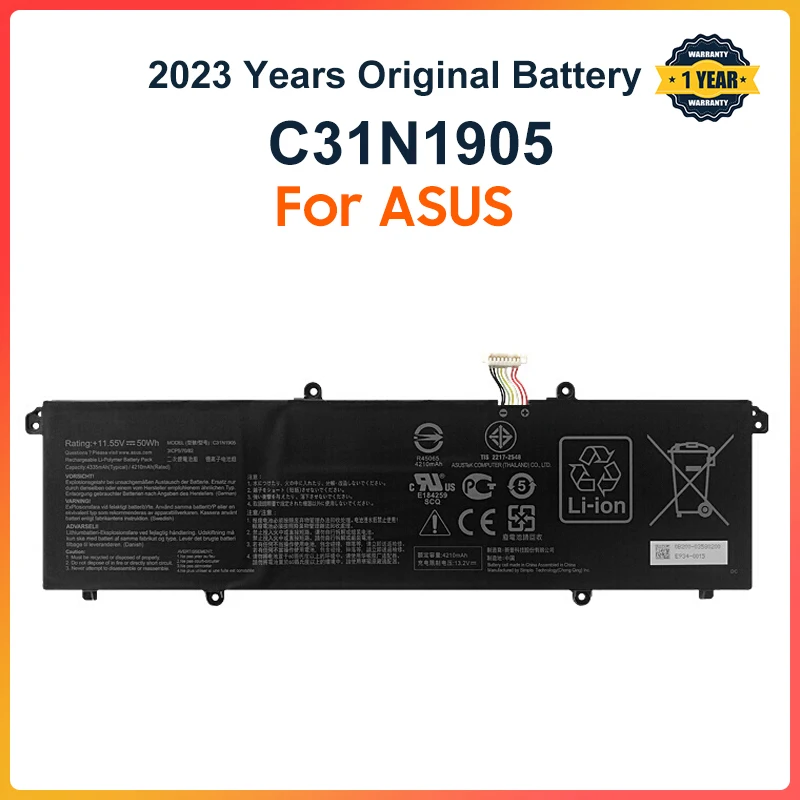 Batteria per Laptop C31N1905 per ASUS K533F S433FL S521FA S533FL V533F per VivoBook S14 S433FA-AM035T 11.55V 50WH