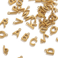 10pcs Stainless Steel A-Z Letter Charms For Necklace Bracelet English Alphabet Initial Letter Pendants Jewelry Makings Wholesale
