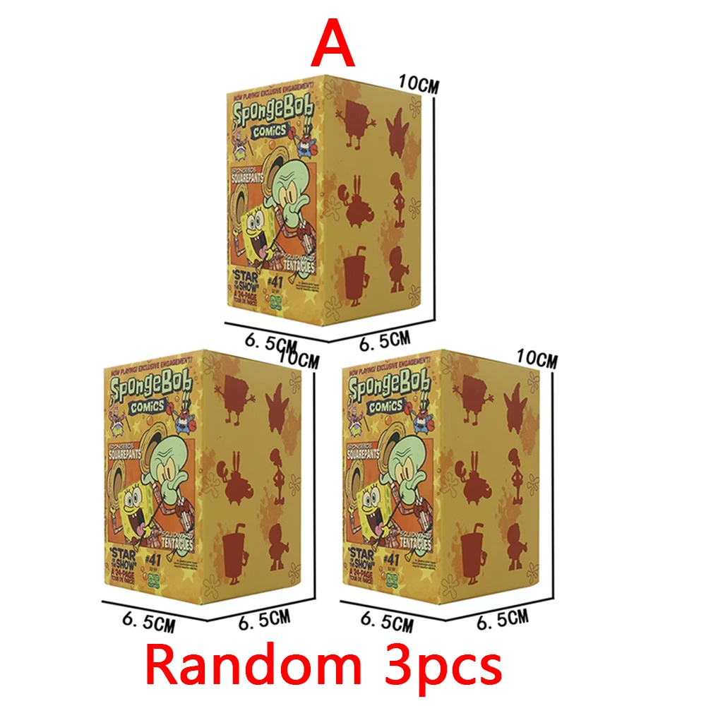 Neue Spongebob Patrick Star Squidward Tentacles Delicious Crab Burger Anime-Figur Sammlerstück Modellpuppe Blindbox Spielzeug Geschenk