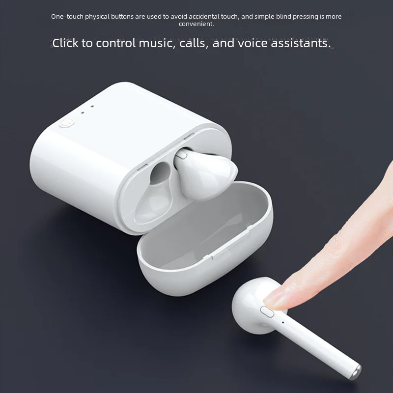 Macaron Color Bluetooth Earphones I7s Mini Wireless Stereo Colorful Version Charging Case Long Battery Life Waterproof