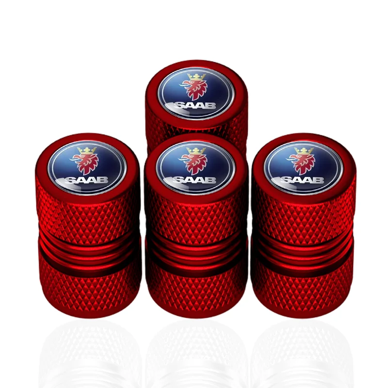 4 قطعة/الوحدة سيارة الإطارات عجلة صمام قبعات الإطارات حافة الجذعية يغطي ل ساب 9-3 9-5 93 9000 900 9-7 600 99 9-X 97X توربو X اكسسوارات