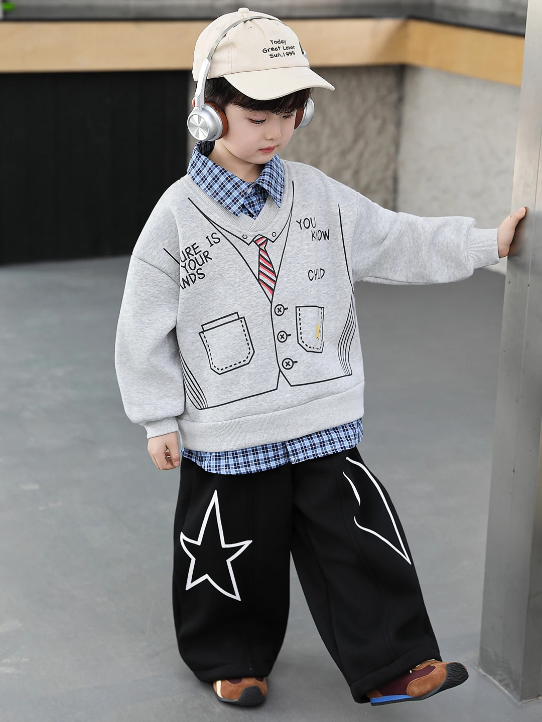 set-di-felpa-e-camicia-a-quadri-per-ragazzi-pre-adolescenti-completo-casual-sportivo-a-maniche-lunghe-per-primavera-e-autunno-moda-teenager-in-due-pezzi