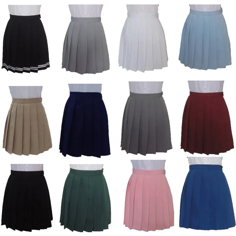 

High Waist Gingham Skirt School orm Sle Student A-Line Midi Skirt Polyester Fabric Busin Home Wear Polyester Fiber