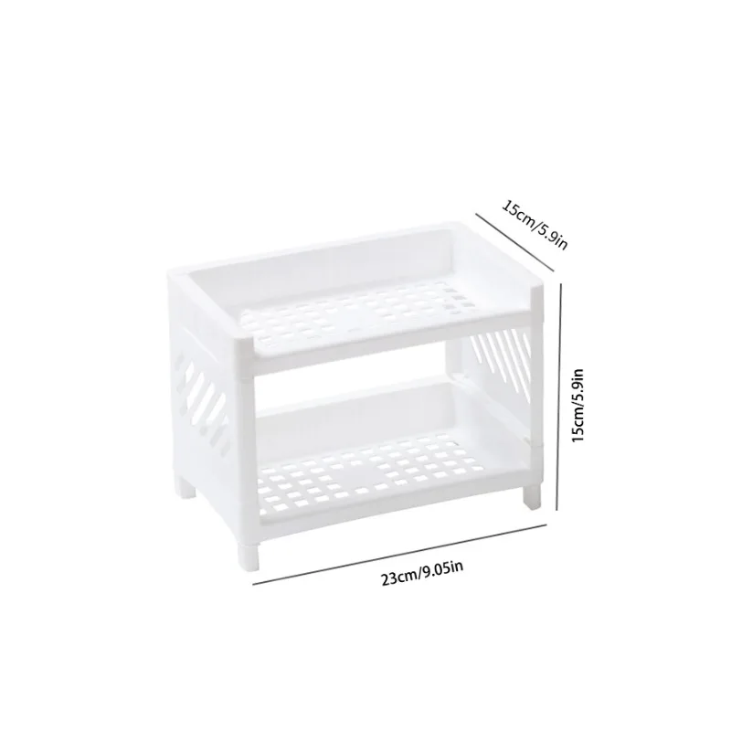 

Single layer PP desktop, double-layer storage rack, rectangular storage rack, used for student desks, cosmetics, stationery, etc