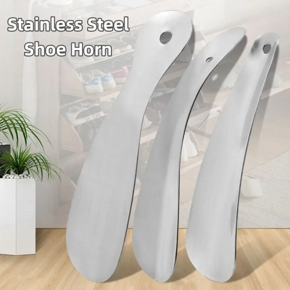 Extra Long Shoe Horn 30 42 52cm Silver Shoes Remover Slip Shoe Pull Tool Stainless Steel Shoehorn Lifter Aid for Men Women