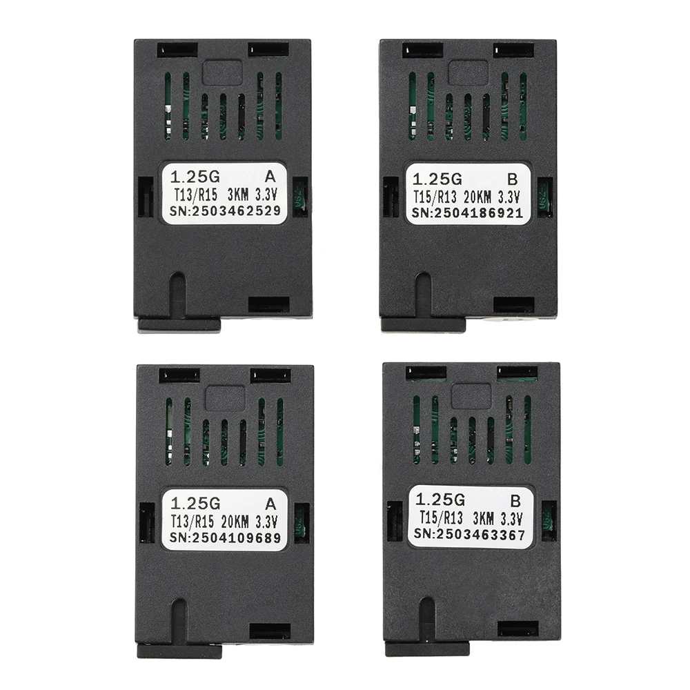 Módulo de fibra óptica dc 3.3v 1.25g 1*9, 1000m gigabit sc, modo único, fibra única, 1310nm/1550nm, 3km/20km, transceptor de fibra óptica