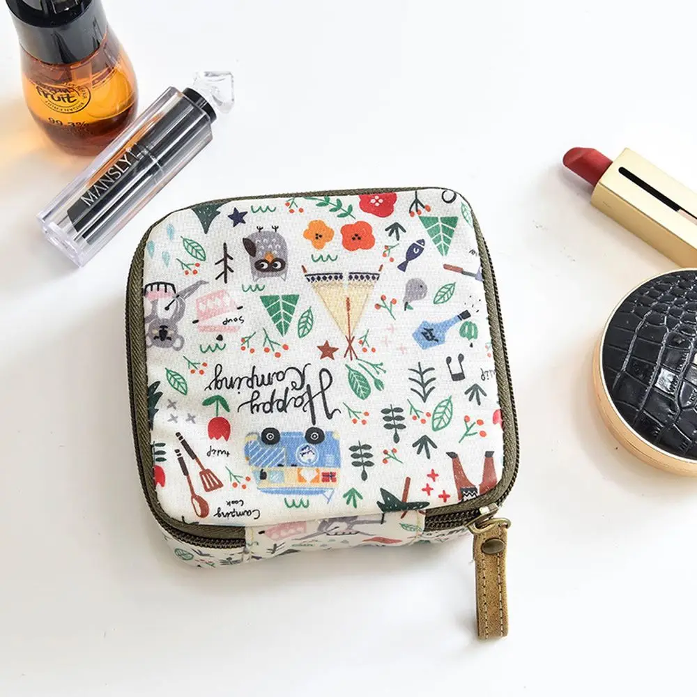 

Zipper Bag Coin Purse Portable Credit Card Holder Sanitary Napkin Storage Bag Cosmetic Bag Sanitary Pad Pouch Makeup Pouch
