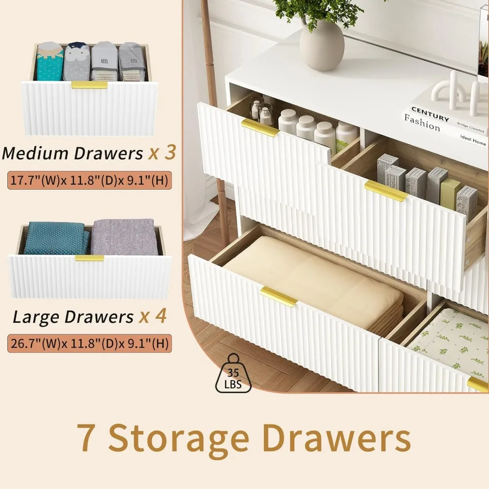 حامل تلفزيون من الخشب المفصلي مقاس 74 بوصة مع بابين، وأدراج تخزين، وخزائن، ولمسة نهائية بيضاء، ومركز ترفيه موفر للمساحة