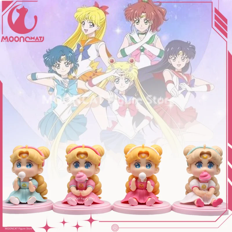 

Sailor Moon Anime Figure Tsukino Usagi Mercury Action Figurine Jupiter Mars Q Version Model Pvc Statue Collection Decor Toy Gift