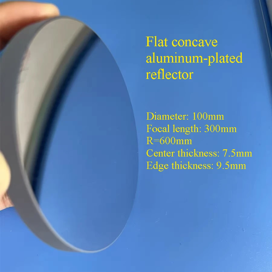 

1 шт., 100 мм, плоско-выгнутый сферический отражатель, фокусное расстояние 300 мм, вогнутое зеркало, алюминиевое покрытие с УФ-покрытием