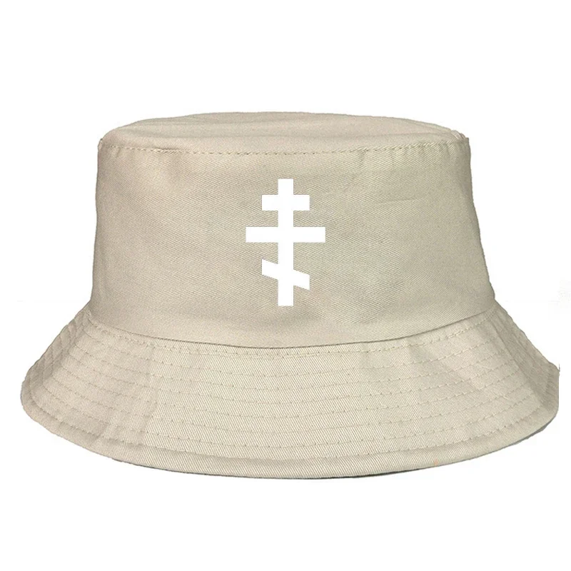 Orthodox Church Cotton Reversible Bucket Hat Adult Summer Casual Panama Hat Unisex Travel Solid Color Fisherman Cap Bonnet Homme