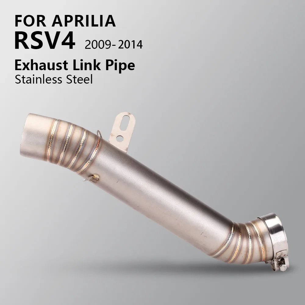 Motorcycle Exhaust Full Escape System Modified Mid Tube Connect 51mm Muffler Slip On Middle Link Pipe For Aprilia RSV4 2009-2014