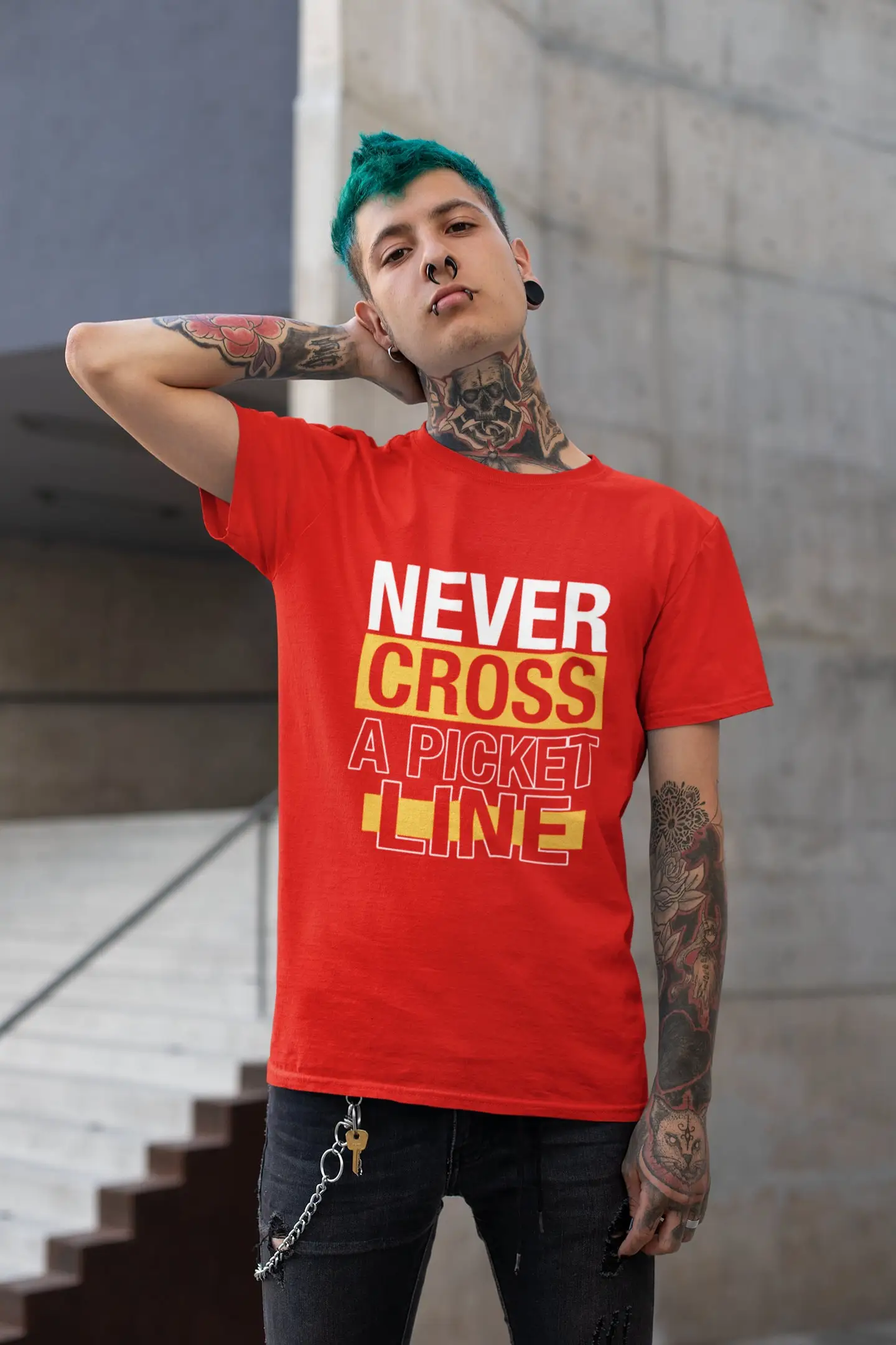 Stand in Solidarity 'Never Cross a Picket Line' T Shirt