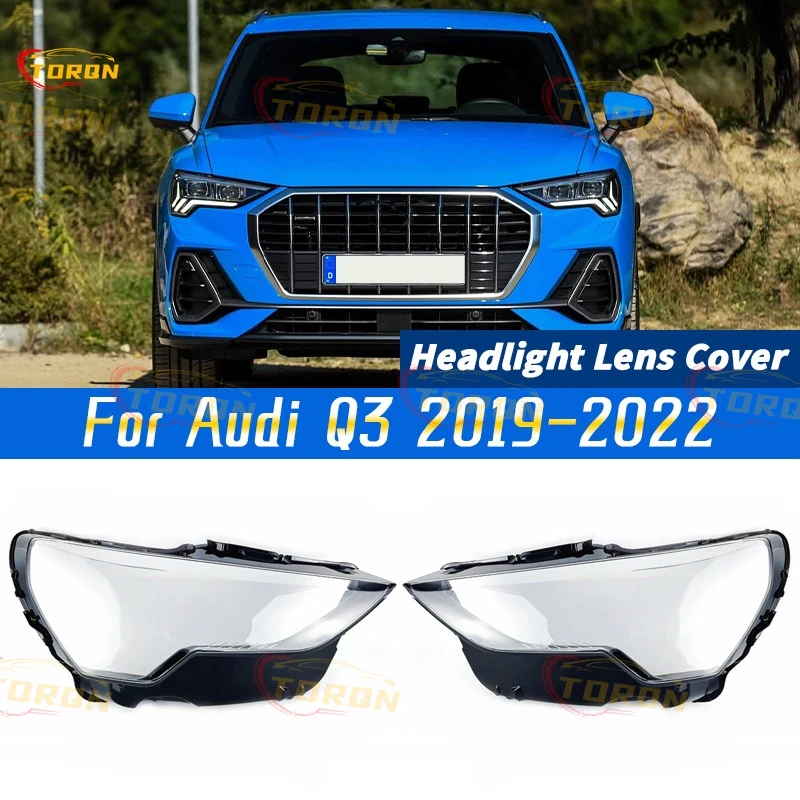 

For Audi Q3 2019 2020 2021 2022 Car Headlight Lens Cover dust cover for headlights car accessories automobil parts accessori