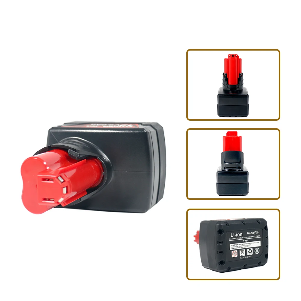 

For Milwaukee M12 Battery 12V 7500mah Compatible with Milwaukee M12 XC 48-11-2410 48-11-2420 48-11-2411Cordless Tool