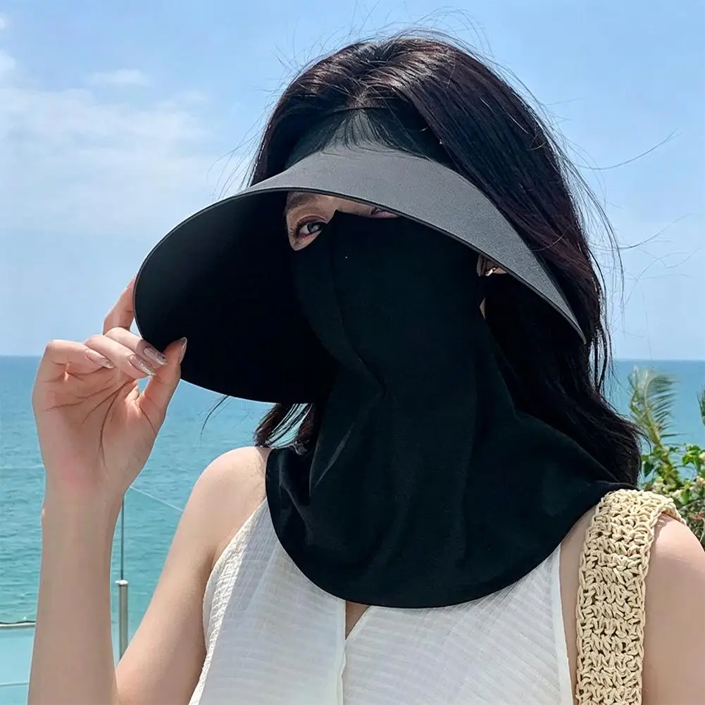 UV-Gesichtsbedeckung für Damen, Sommer-Gesichtsbedeckung UPF 50+, Nackenschutz, Sonnenschutz, UV-Schutz, Radfahren, atmungsaktiv und Sonnenschutz – Detail 8
