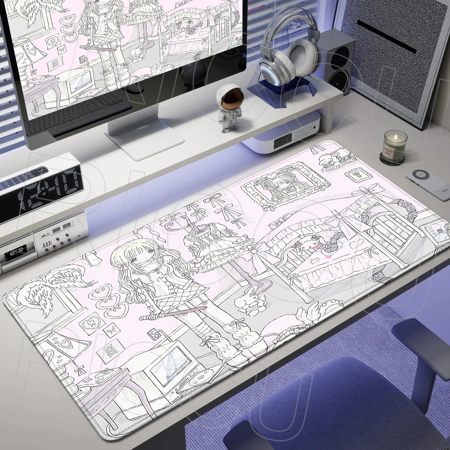 

400x900mm XXL HD Mouse Pad Laptop Gaming subculture Desk Mat PC Kawaii Gamer Cabinet Angel Anime Sexy Girls Keyboard Pink Carpet