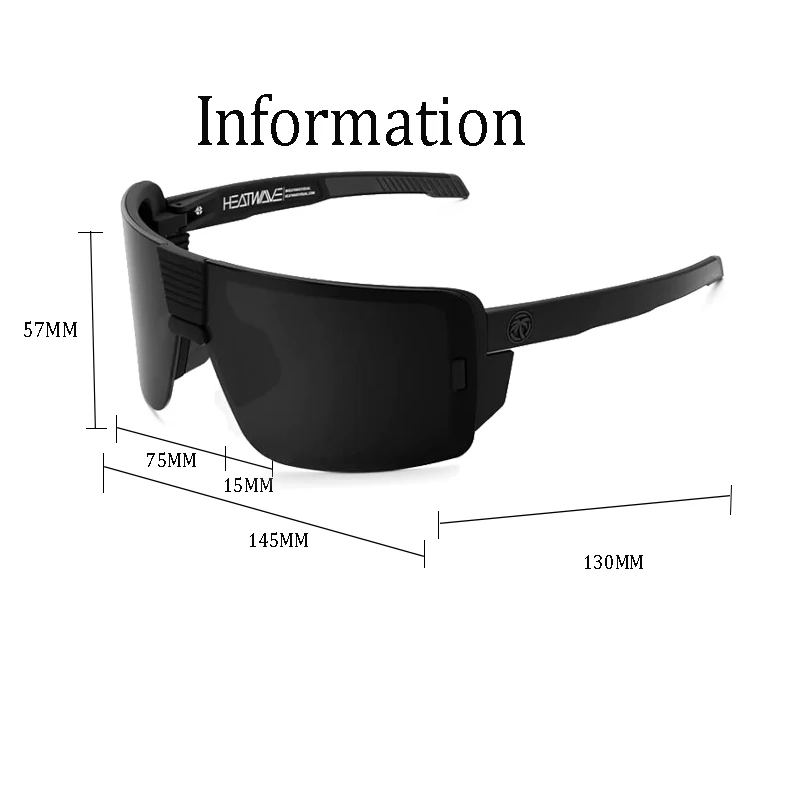 Heatwave best-selling sunglasses for men and women, sports outdoor bike integrated glasses HW09 glasses: with box