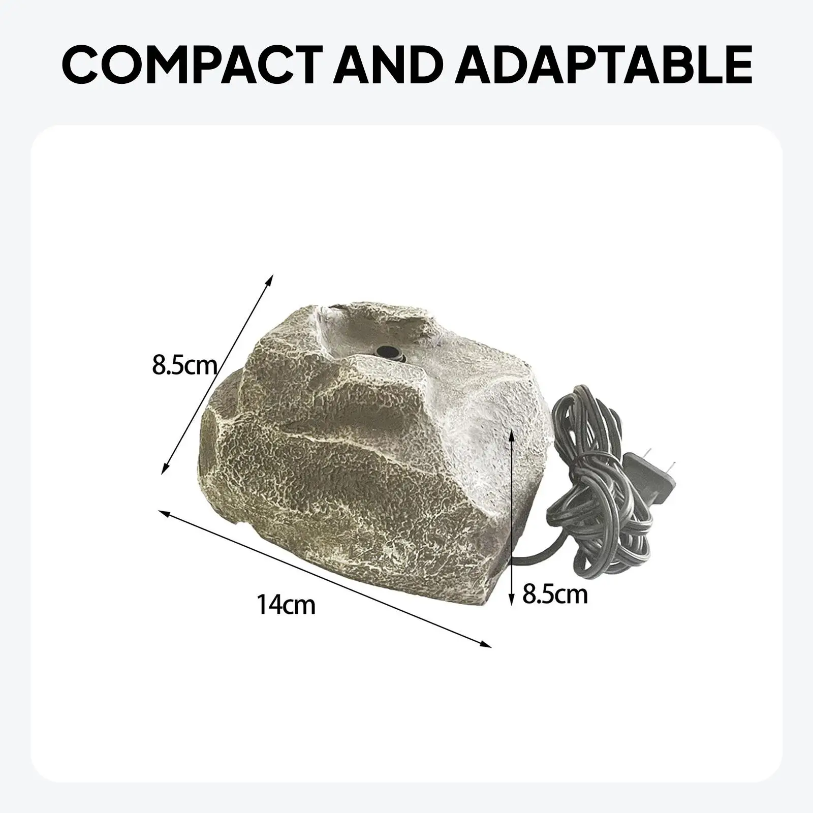 Bird Bath Water for Bird Bath with Water Pump Adjustable Rock Waterfall for Outdoor Backyard US Plug