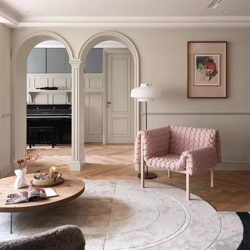 

Designer Individual Living Room Chairs Loung Ergonomic Comfortable Professional Chairs Dresser Dining Wooden Poltrona Furniture
