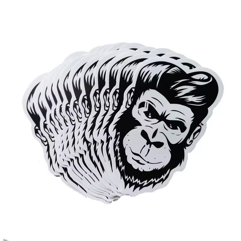 100pcs Custom Stickers PVC Waterproof Die Cut Vinyl Logo Design Brand Laptop Cute Personalized Sticker Glossy Film for Business - Image 5