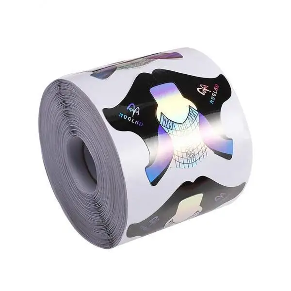 Long Nail Paper Forms for Acrylic Nails Fish Shape with Numbers Nail Guide Stickers Easy Use for Manicure Accessories
