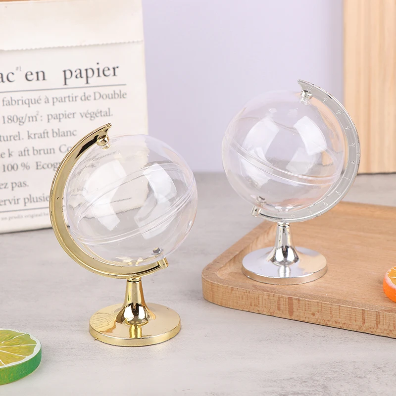 1Pc Clear Round Earth Globe Candy Gift Boxes Favors Containers For Wedding Christmas Baby Shower Birthday Event Party