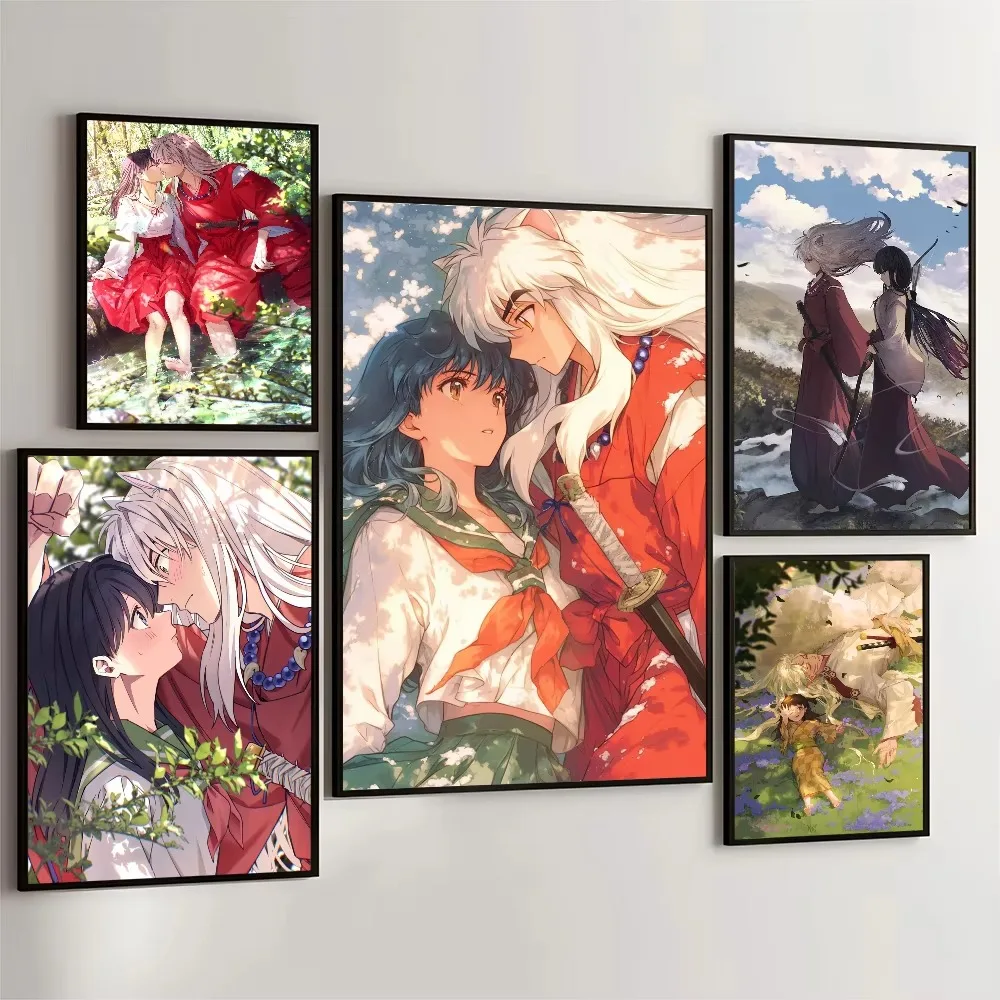Oil Painting By Number Kit Inuyasha Anime Canvas Wall Art for Adults DIY Home Decor Gift Frameless