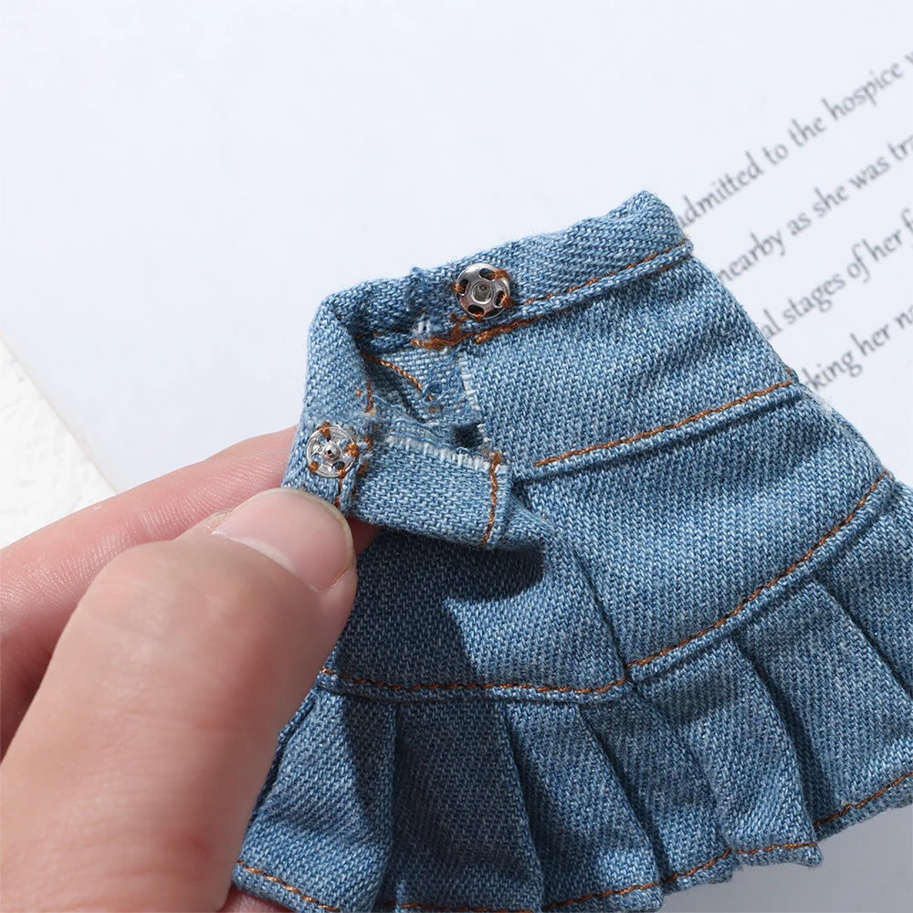 1/3 Doll Clothes Fashion Pleated Skirt Sexy Vest Lace Stockings For 60CM Dolls Accessories 1/6 Doll Denim Skirt For 30CM Dolls