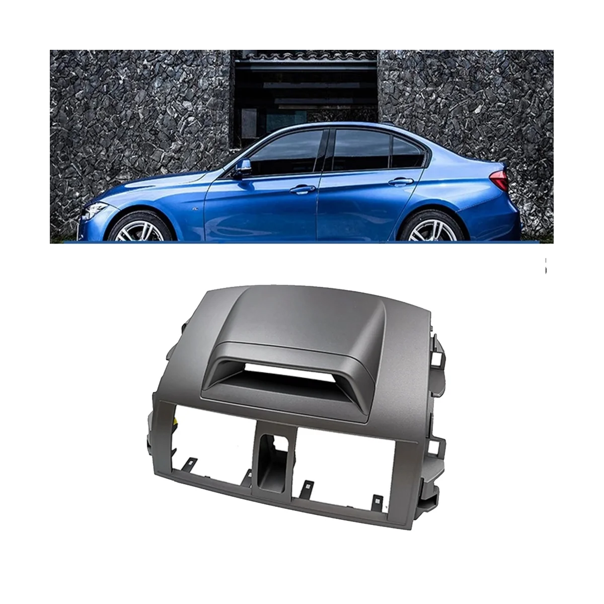 

Car Center Dash Air AC Vent Panel 55670-12370 for Toyota Corolla 2007-2013 Air Outlet Frame Overseas Version with Clock