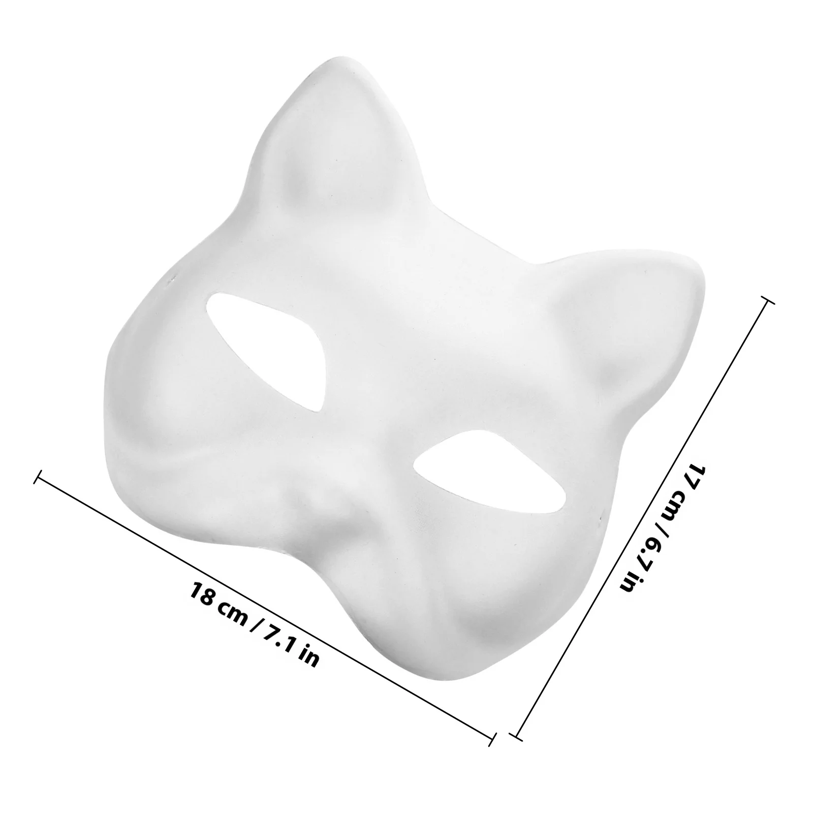 8 stks DIY Ongeverfd Kat Gezichtsmaskers voor Maskerade Halloween Party Cosplay Prop Mannen Vrouwen Japanse Stijl Half Gezichtsmasker Levert