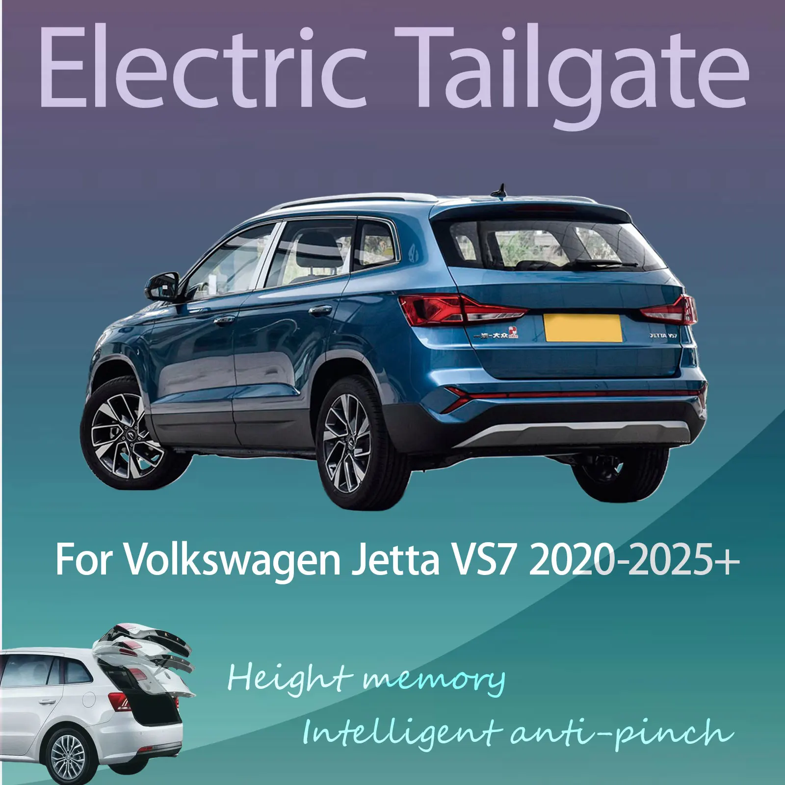 

For Volkswagen Jetta VS7 2020-2025+ Electric Tailgate with Sensor Trunk Anti-pinch Memory Height Intelligent Operation